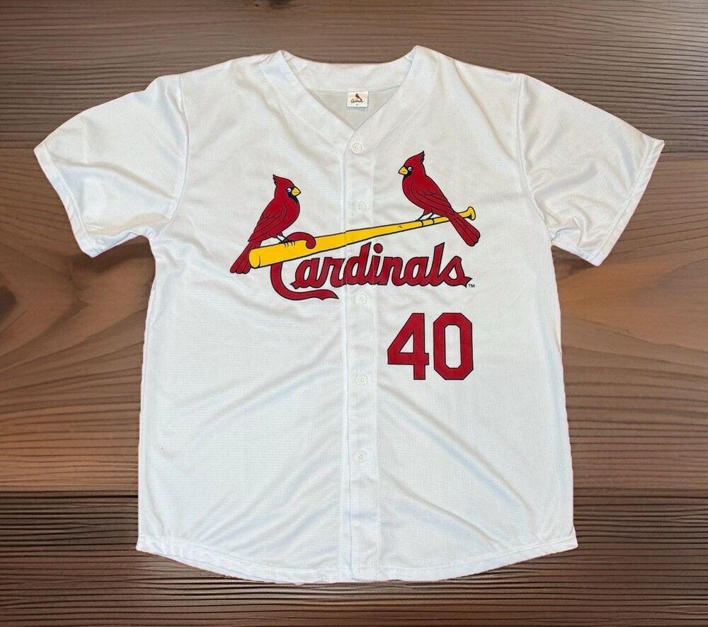 St. Louis Cardinals Jersey Wilson Contreras #40 White Baseball SGA Men’s Size XL